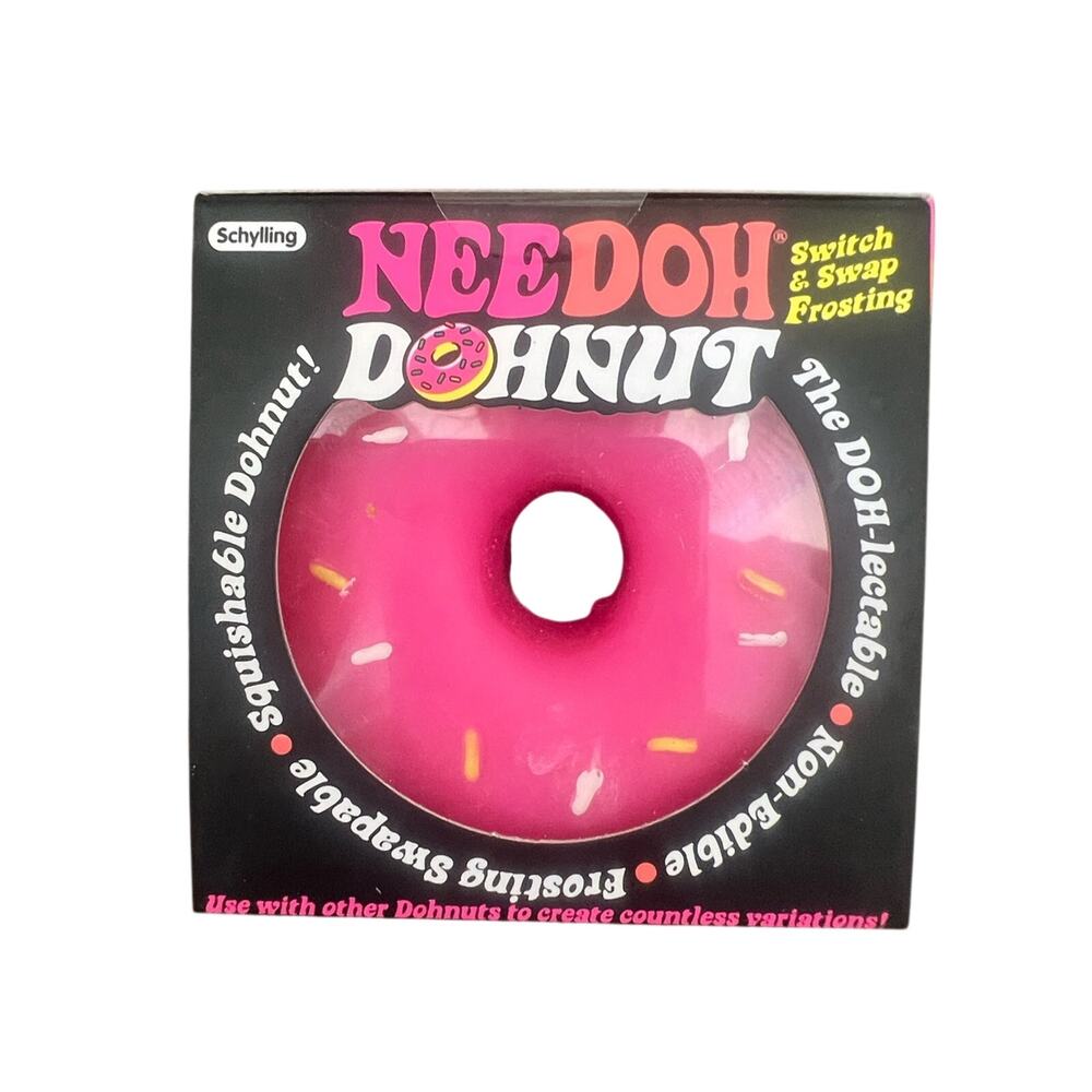 NeeDoh Dohnut | Pink Sprinkles Frosting - Squishy Sensory Toy - NIB!